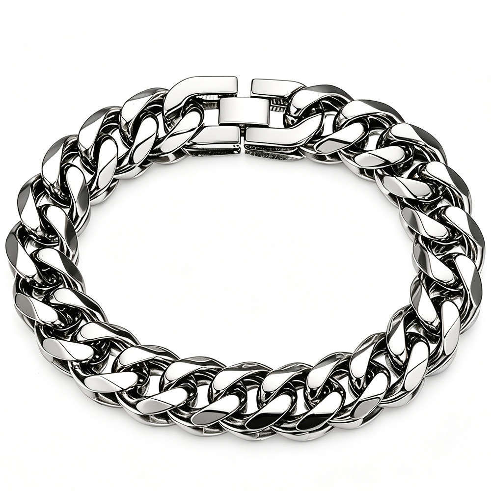 9MM-15MM Polished 316L Stainle - Ceramic Link Bracelet recension och pris