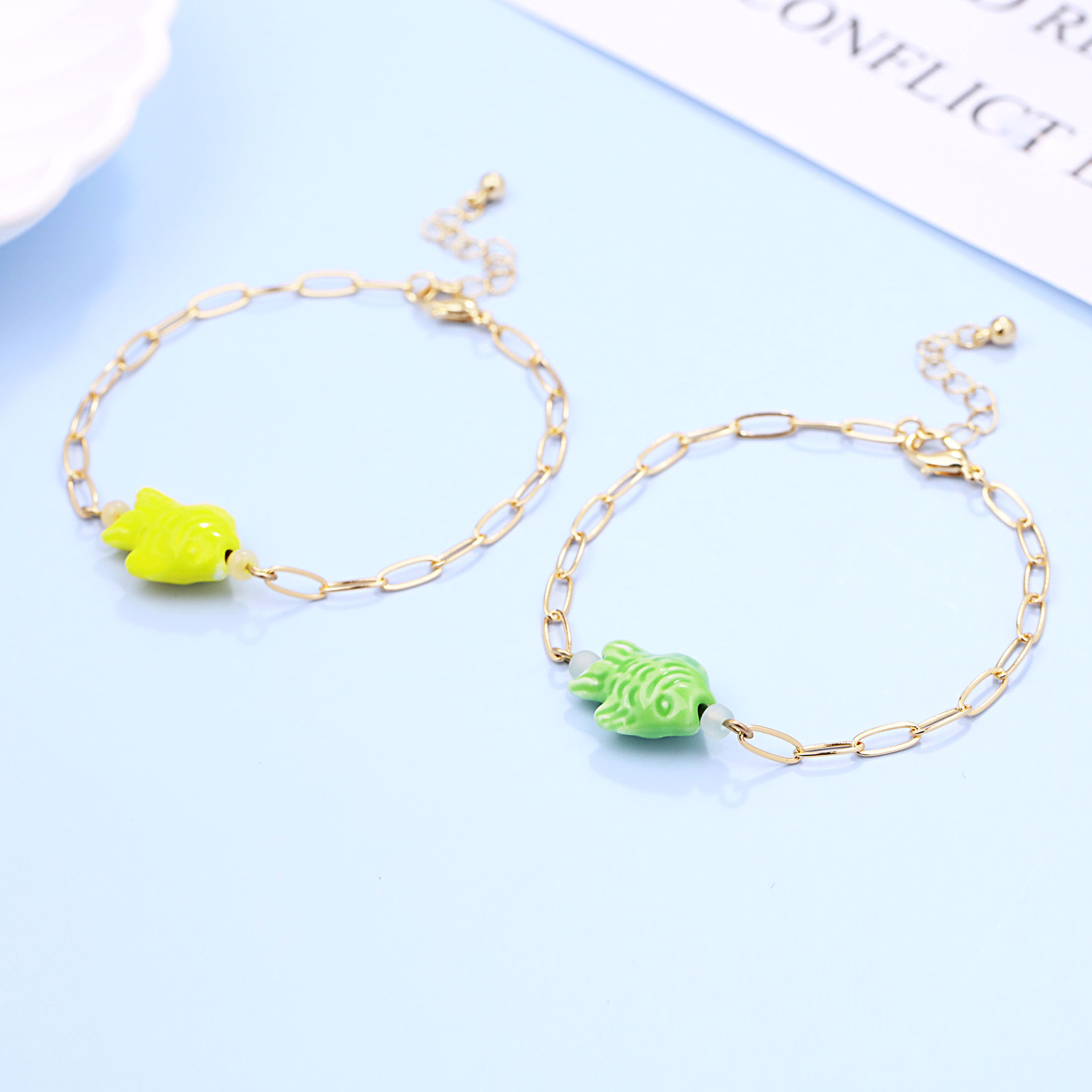 Trendy Multicolored Ceramic Fi - Ceramic Link Bracelet recension och pris
