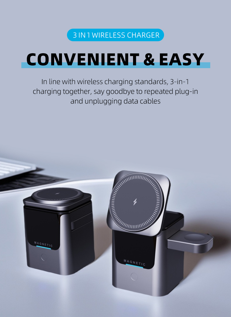 Magnetic 3 in 1 Wireless Charg - Wireless Charger Watch recension och pris