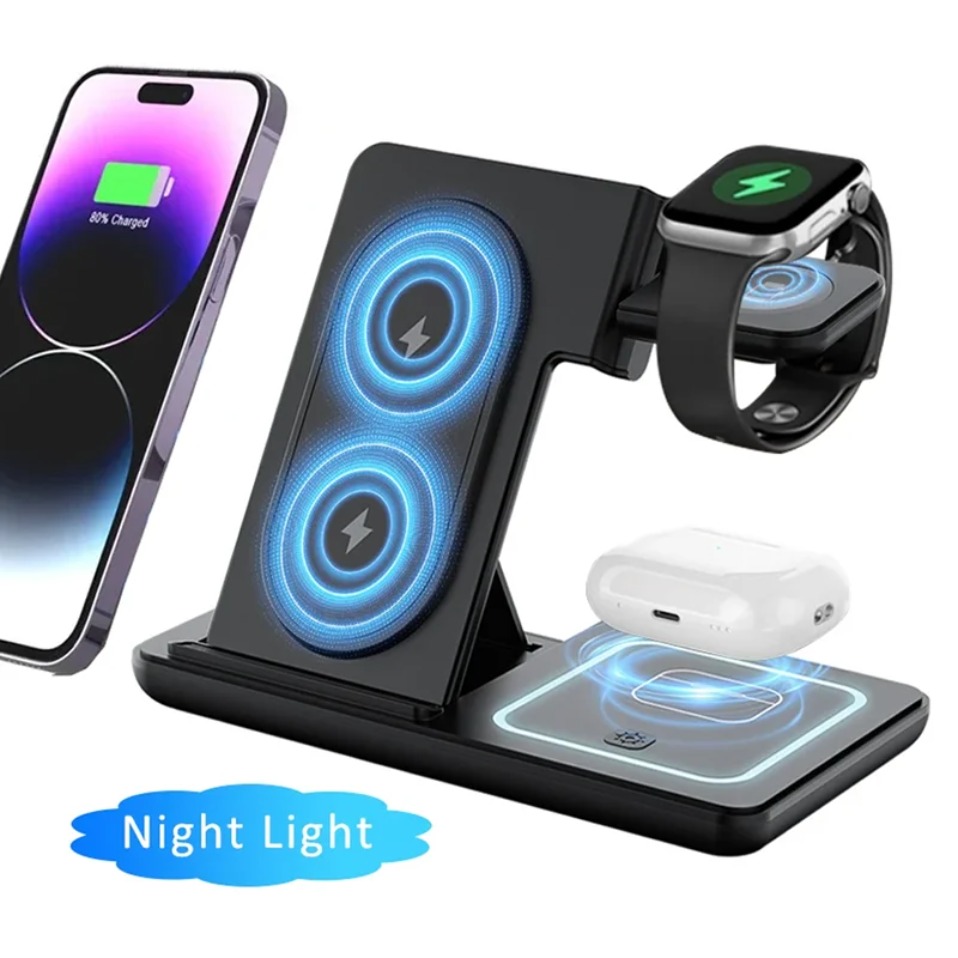 Night LED Light 3 In 1 Wireles - Wireless Charger Watch recension och pris