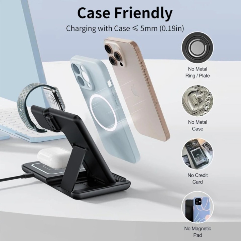 Night LED Light 3 In 1 Wireles - Wireless Charger Watch recension och pris