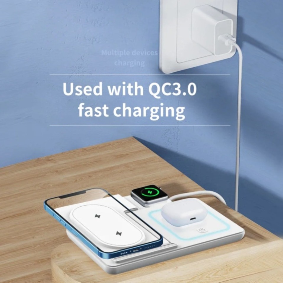 Night LED Light 3 In 1 Wireles - Wireless Charger Watch recension och pris