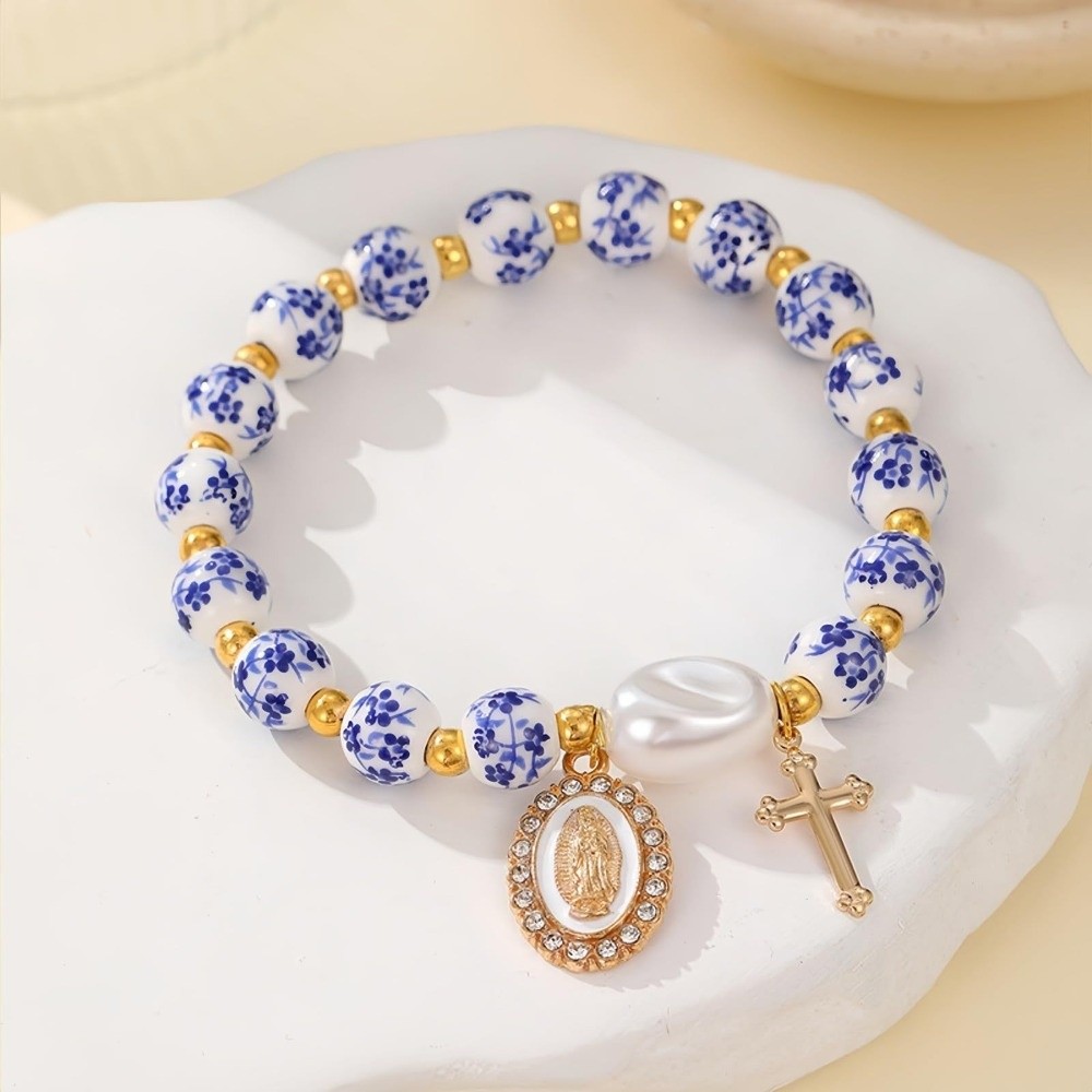 Chinese Style Blue and White P - Ceramic Link Bracelet recension och pris